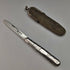 1897 British antique sterling silver folding pen knife Hilliard and Thomason with case
